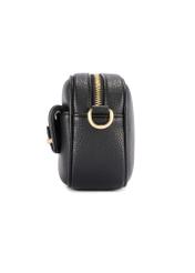 Small black women's handbag TOREC-1174-99(W26), side view of the product on a white background.
