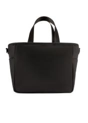 Black lunchbox bag TOREN-0346-99(W26) - product view from the back, on a white background.