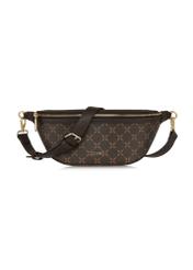 Brown monogrammed waist bag TOREC-0981A-89 (Z25), front view of the product on a white background.