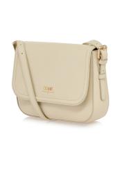 Cream leather women's postbag TORES-0985-12(W24)-02