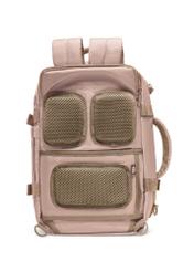 Dark beige airplane backpack PLCMN-0017-1C(Z26), back view of the product on a white background.