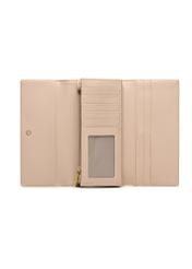 Beige large women's wallet POREC-0398A-81(Z25), product view from the inside on a white background.