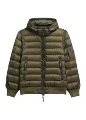 Men's green nylon jacket KURMT-0608-8B(Z26), front product view on white background.