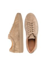 Men's leather shoes in cool beige color BUTYM-0503A-1K(W26), product view from above on a white background.