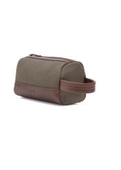 Men's khaki cosmetic bag TORMN-0373-55(Z25), diagonal product view on white background.