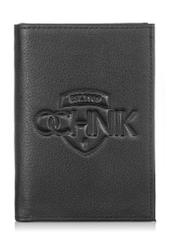 Men's leather wallet with embossing PORMS-0022A-99(W23)-01