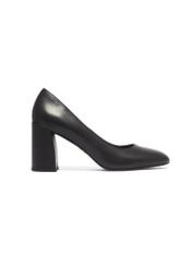 Women's leather black pumps BUTYD-1307-99(Z26), side view of the product on a white background.