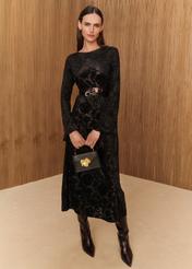 Black long floral dress SUKDT-0288-99(Z26)