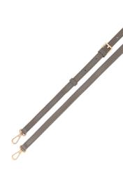 Light brown women's handbag with monogram TOREC-1180-1K(W26), view of the product strap on a white background.