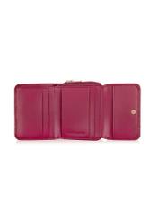 Women's small pink leather wallet PORES-0802B-34(W24)-06