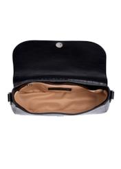 Black croco women's handbag TOREC-1308-9G(Z26), product view inside on white background.