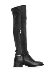 Black leather women's boots BUTYD-1136-99(Z24)