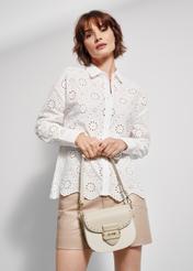 Women's small beige postbag TOREC-0880-81(W24)-06