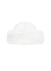 Women's white fur cap CZADF-0050-0A(Z26)