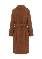 Women's long brown coat FUTDP-0010-89(Z21)-05