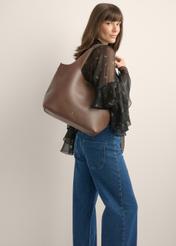 Brown women's shopper bag TOREC-1259-1H(Z26)