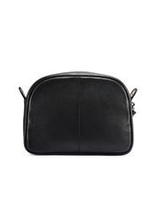 Black leather women's handbag TORES-0806E-99(Z25), product view from the back on a white background.