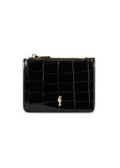 Small black women's wallet POREC-0425-99(Z25) - front product view on white background.