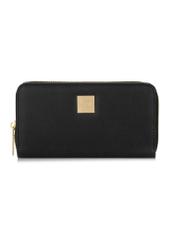 Large black women's wallet with logo POREC-0368-99(W24)-01