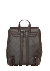 Brown backpack with monogram TOREC-1303-1P(Z26). Back view on white background.