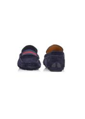 Navy blue leather moccasins for men BUTYM-0428-69(W24)-03