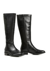 Black leather women's boots BUTYD-1183-99(Z25)