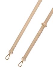 Beige leather women's messenger bag TORES-0958E-1B(W26) - stripes view, on white background.