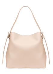 Beige women's shopper handbag TOREC-0903-1B(W26), front product view on white background.