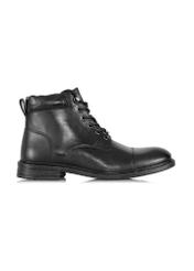 Black leather men's boots BUTYM-0404B-99(Z23)-01