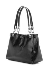 Black large women's handbag TOREC-0998-9F(W26), diagonal product view on a white background.