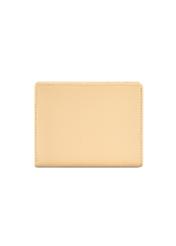 Small light yellow women's wallet POREC-0415-2A(W26), back view of the product on a white background.