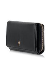 Large black leather women's wallet PORES-0801R-9I(W26), diagonal product view on a white background.