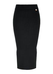 Black women's midi skirt SPCDT-0094-99(Z24)-04