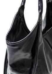 Black women's shopper handbag TOREC-1122-9F(W26), close-up of the product detail on a white background.