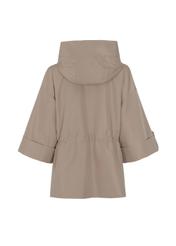 Beige women's oversize jacket KURDT-0295-81(W22)-04