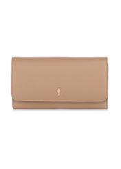 Large beige leather women's wallet PORES-0831-81(W23)-01