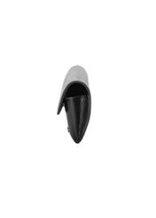 Black leather glasses case PORES-1014R-9I(Z26), side view of the product on a white background.
