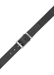 Men's double-sided leather belt PASMS-0167-9P(W26) - product view from above, on a white background.