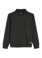 Men's black cotton sweatshirt BLZMT-0077-99(W26) - front product view, on a white background.