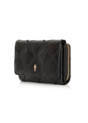 Black Quilted Leather Women's Wallet PORES-0939-99(Z24)-02