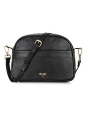 Women's black leather shoulder bag TORES-0806B-99(W24)-01