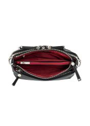 Women's handbag in black TOREC-1284-9I(Z26), product view from above on a white background.