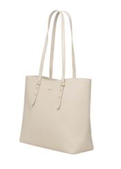 Large cream women's shopper bag TOREC-1309-0B(Z26), diagonal product view on a white background.