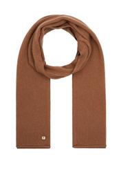 Women's cashmere scarf in camel color SZADT-0093-1D(Z26) - front product view, on a white background.