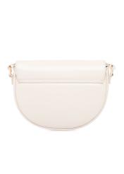 Cream leather small handbag TORES-1260-0B(W26), product view from the back on a white background.