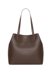 Women's brown shopper bag TOREC-0816-1H(Z26), front product view on a white background.
