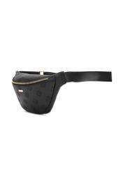 Black women's waist bag with monogram TOREC-1158-9P(W26), diagonal product view on a white background.