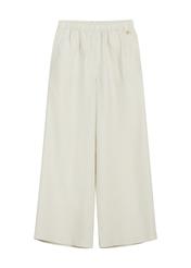 Light beige linen women's trousers SPODT-0124-1A(W26)