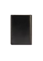Black small leather men's wallet PORMS-0664-99(Z25), product view from the back on a white background.