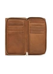 Medium women's wallet in cognac color PORES-0989-1F(W26), product view inside on white background.